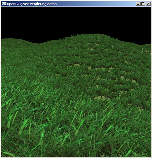 grass rendered with polygon blocks